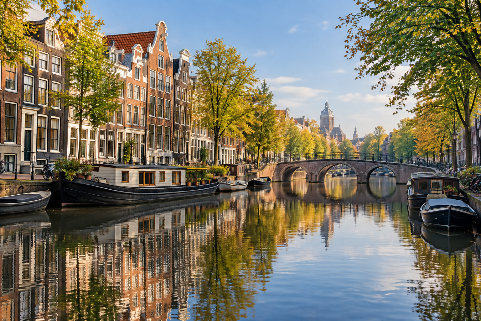 Photorealistic generated illustration of Amsterdam