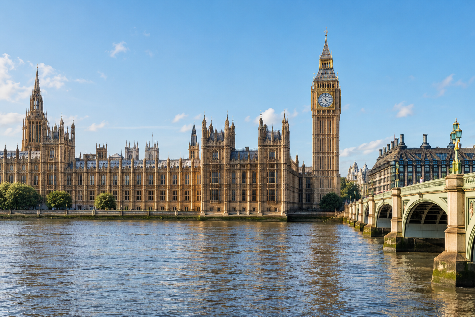 Photorealistic generated illustration of London