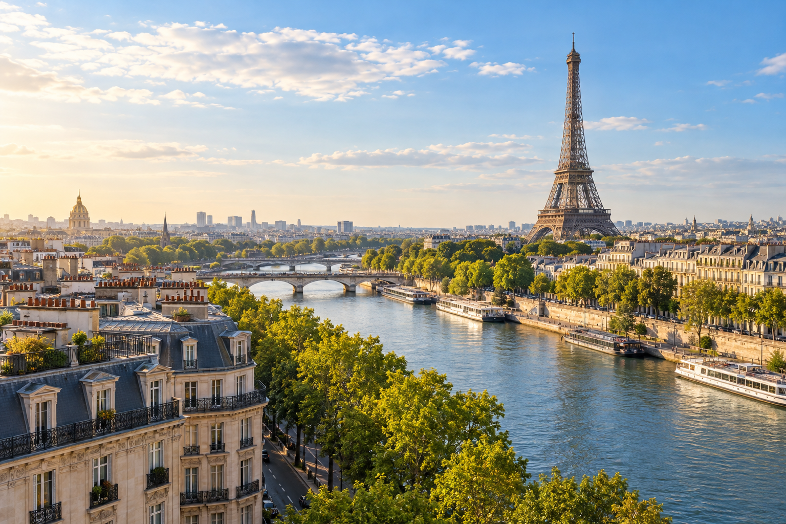 Photorealistic generated illustration of Paris